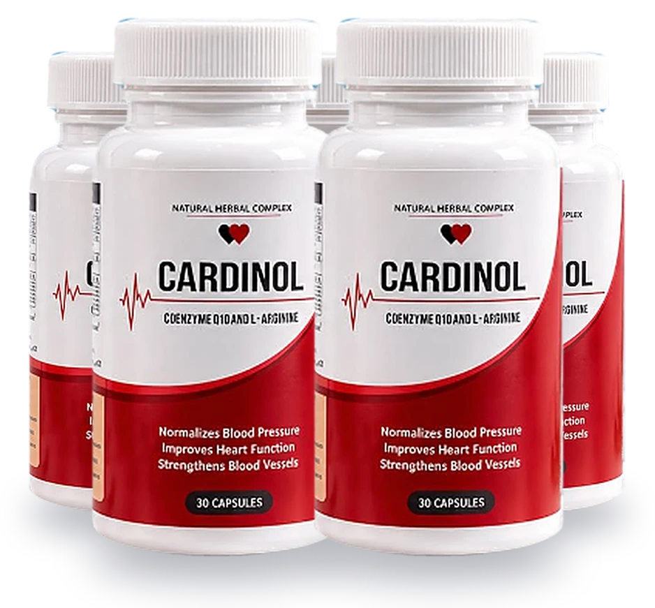 Five bottles of Cardinol capsules