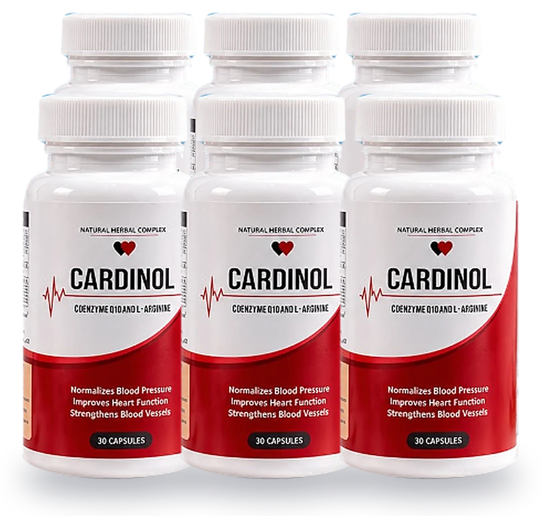 Six bottles of Cardinol capsules